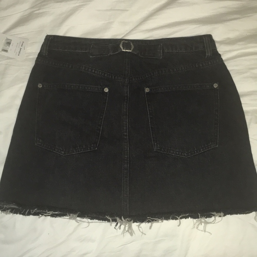 Black denim Free People skirt!